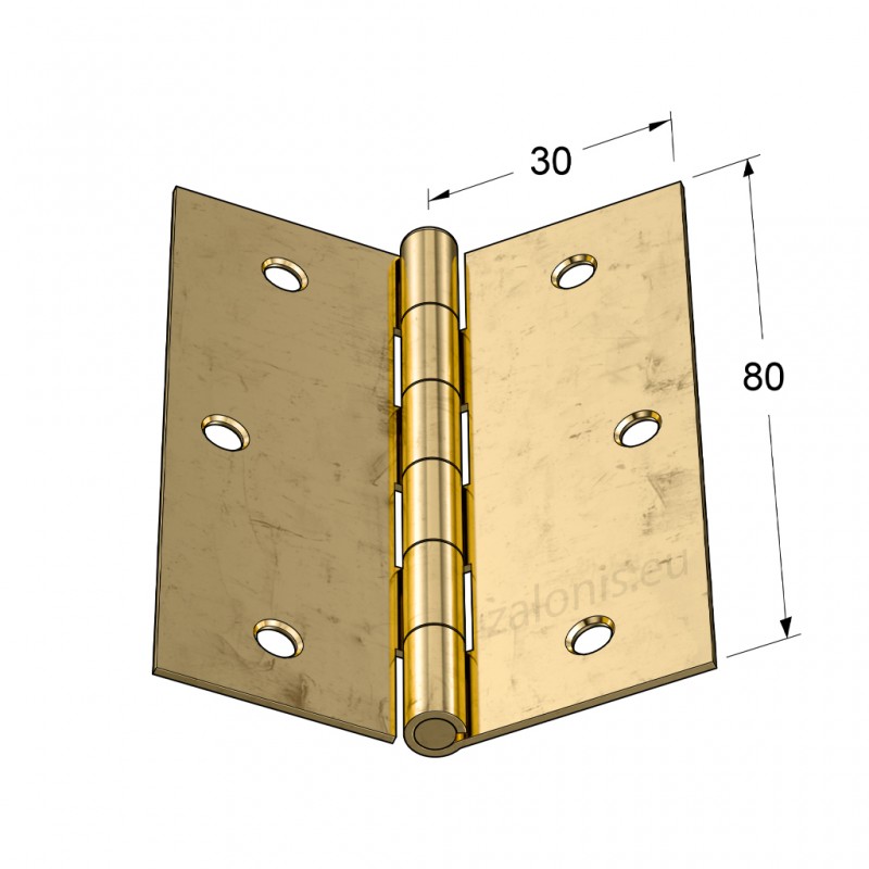 STEEL FLAT HINGE 80x60 ITALY